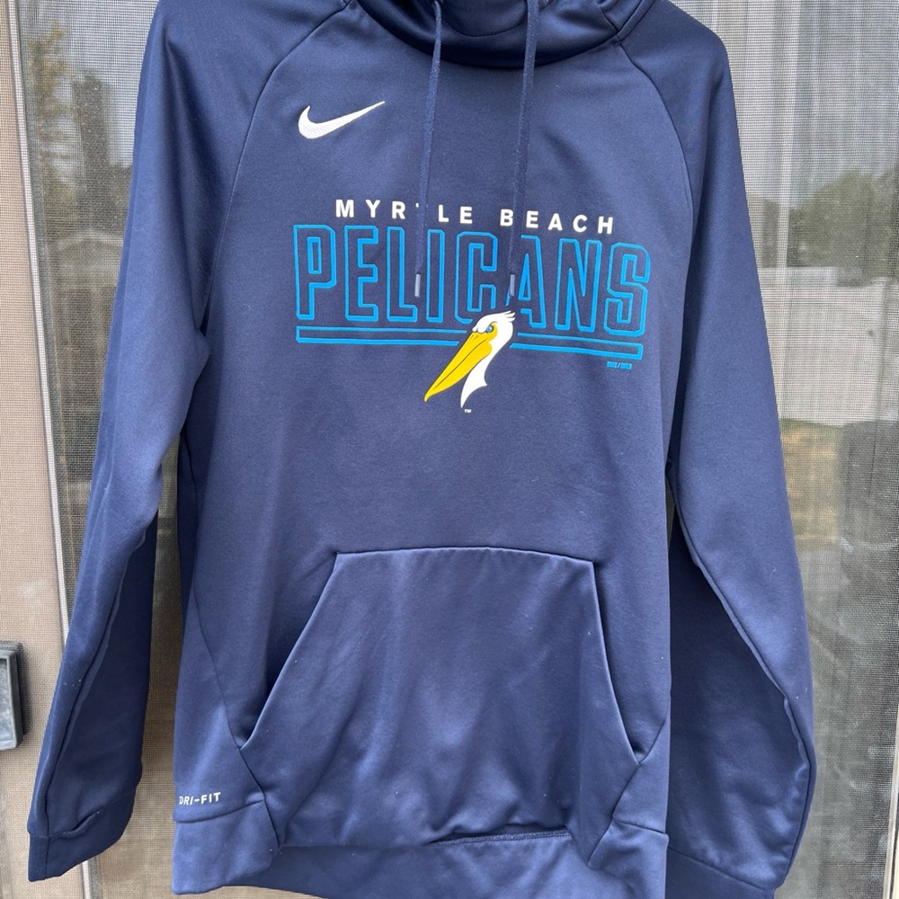 Myrtle Beach Pelicans Nike Small Dri-Fit Hoodie Sweatshirt EUC Baseball Single A